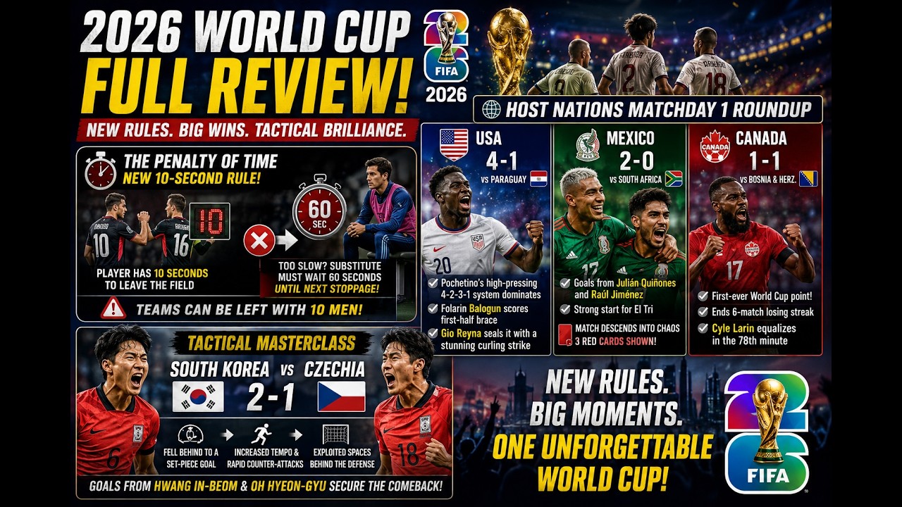 The Penalty of Time: 2026 World Cup Match Reports & New Rules Explained