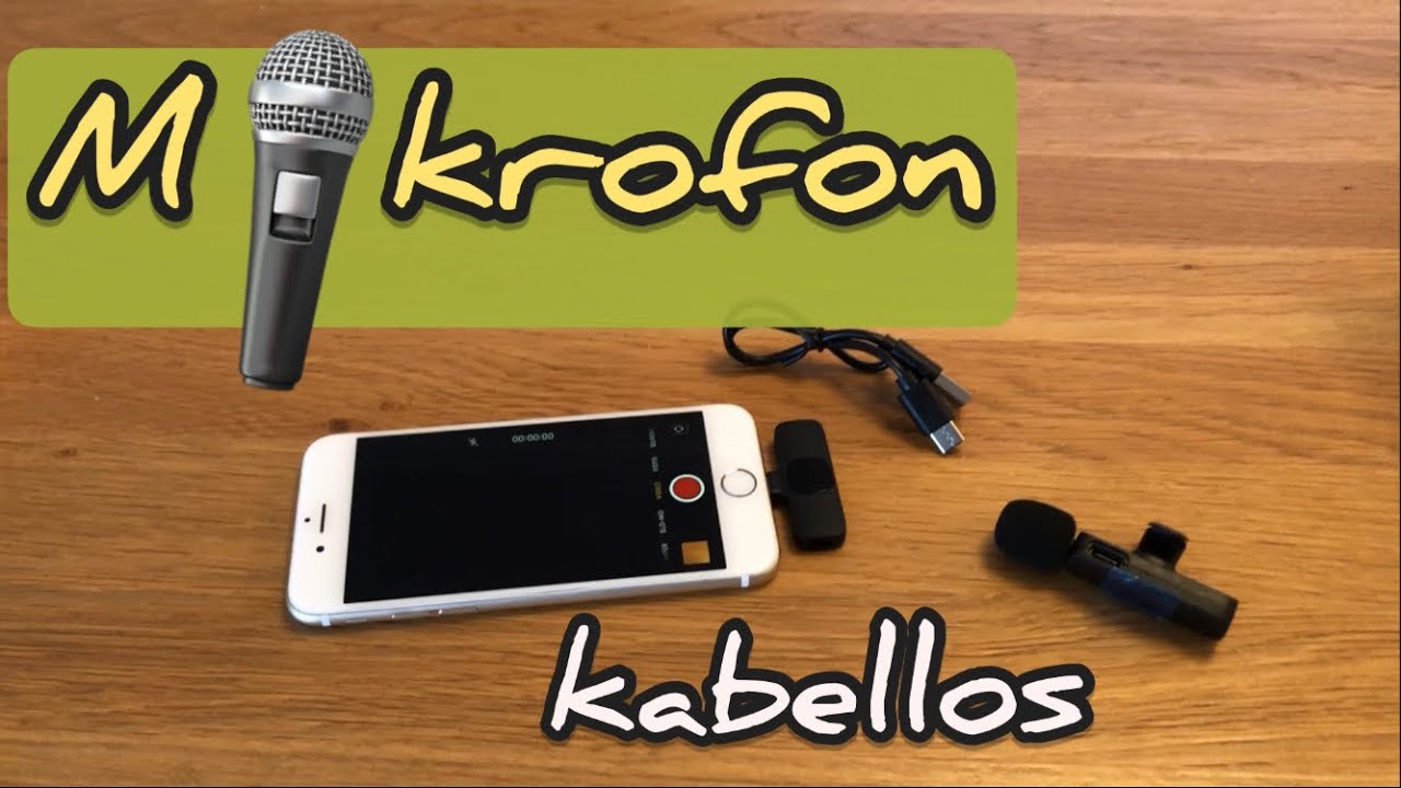 Mikrofon kabellos ansteckbar (IPhone) Wireless lavalier microphone YouTube insta TikTok videos