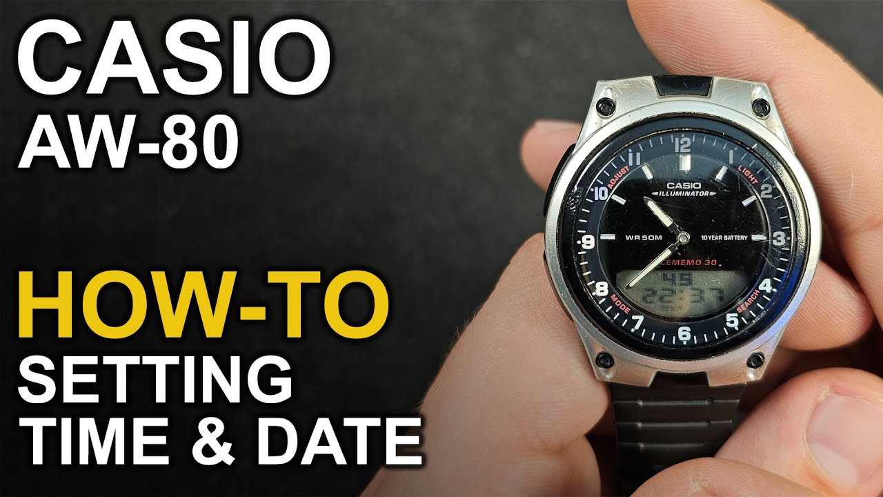 Casio AW-80 - Setting time and date - Module 2747