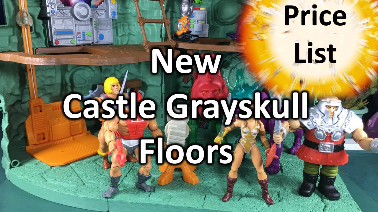 New Castle Grayskull Floors, with a Price list (FINALLY) for He-Man Masters of the Universe origins