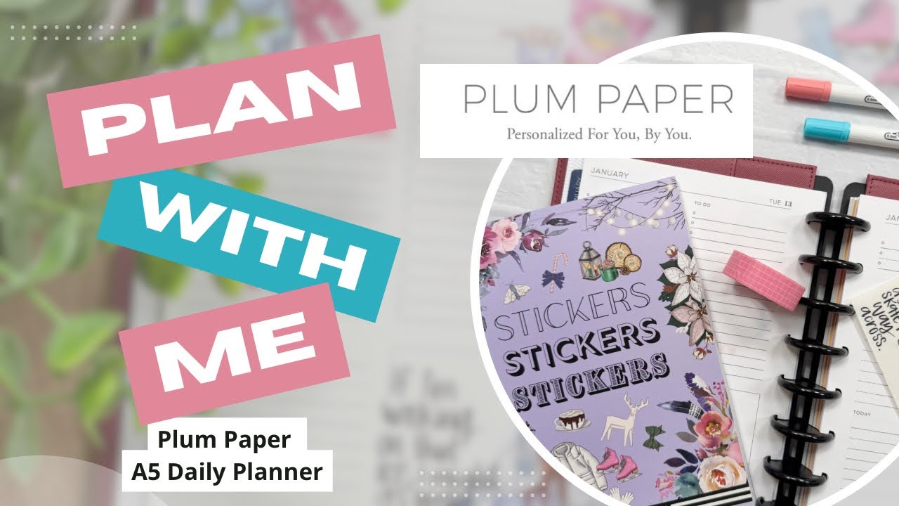 ⛸️ DAILY PLAN WITH ME ⛸️ Plum Paper Planner | Plum Paper | A5 Planner | 01/13/26