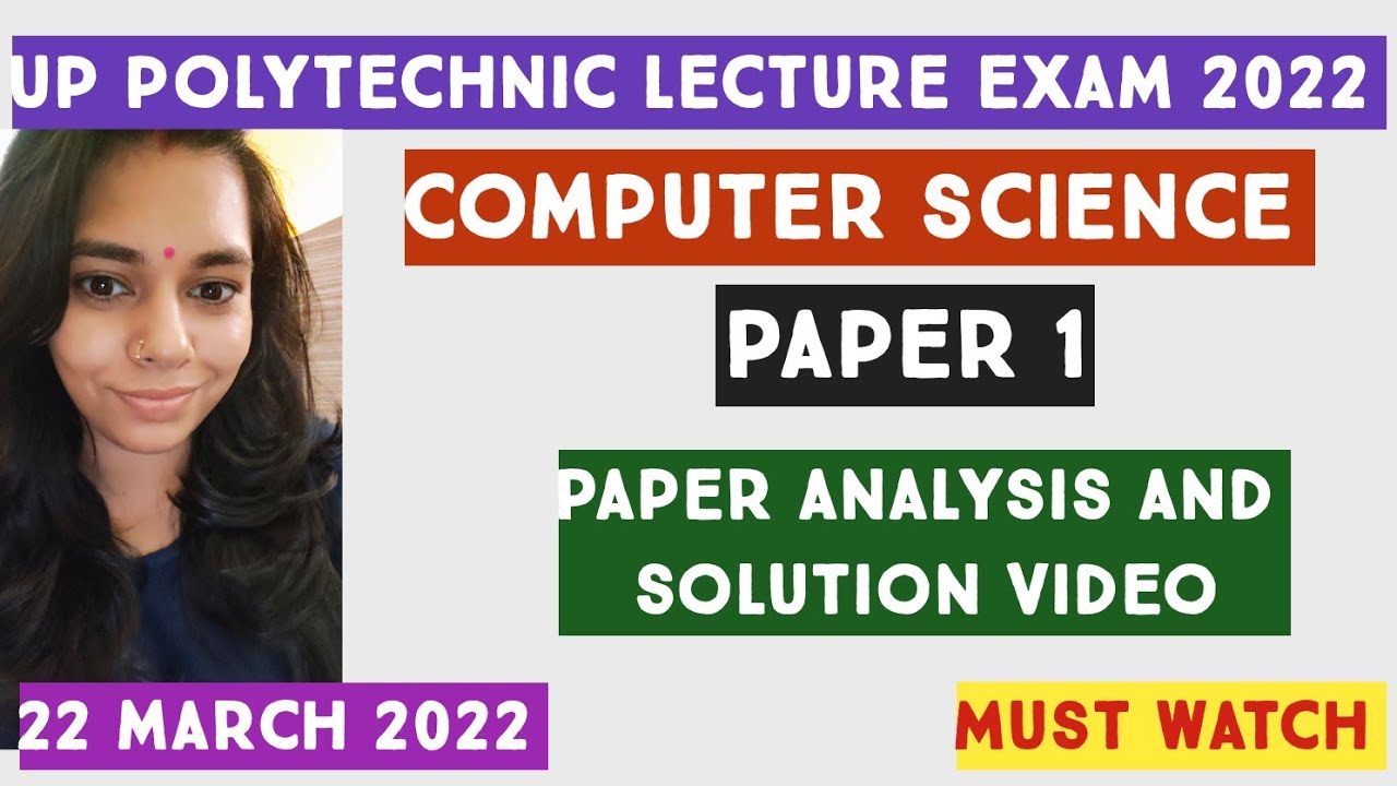 Up Polytechnic Lecture Paper 1 COMPUTER SCIENCE SOLUTION