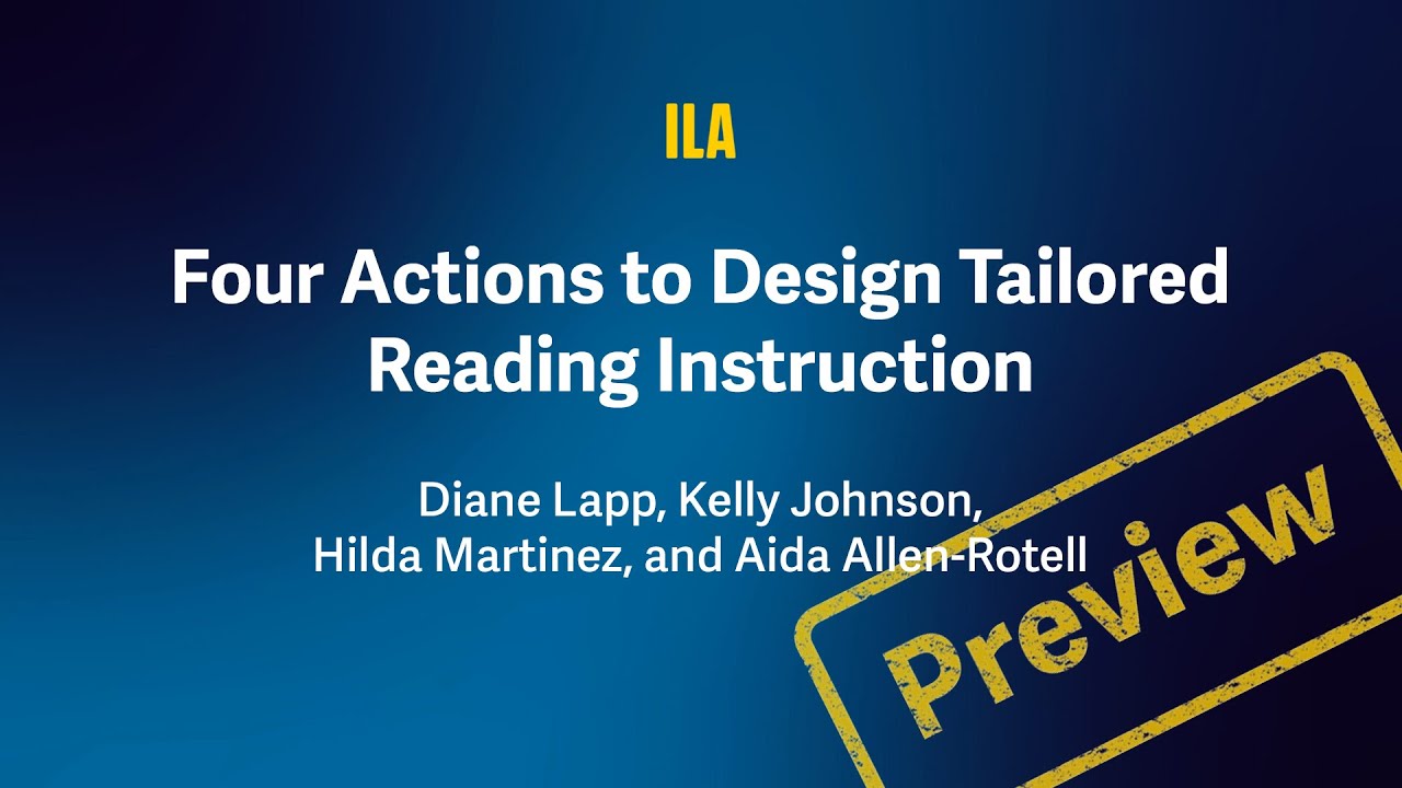Preview: Four Actions to Design Tailored Reading Instruction