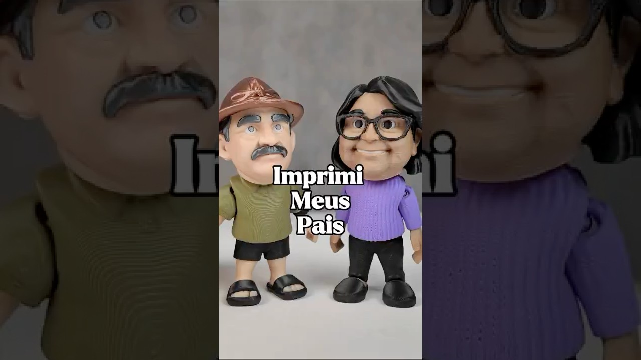 Fiz uma miniatura dos meus pais com impress&atilde;o 3d e intelig&ecirc;ncia artificial #impress&atilde;o3d