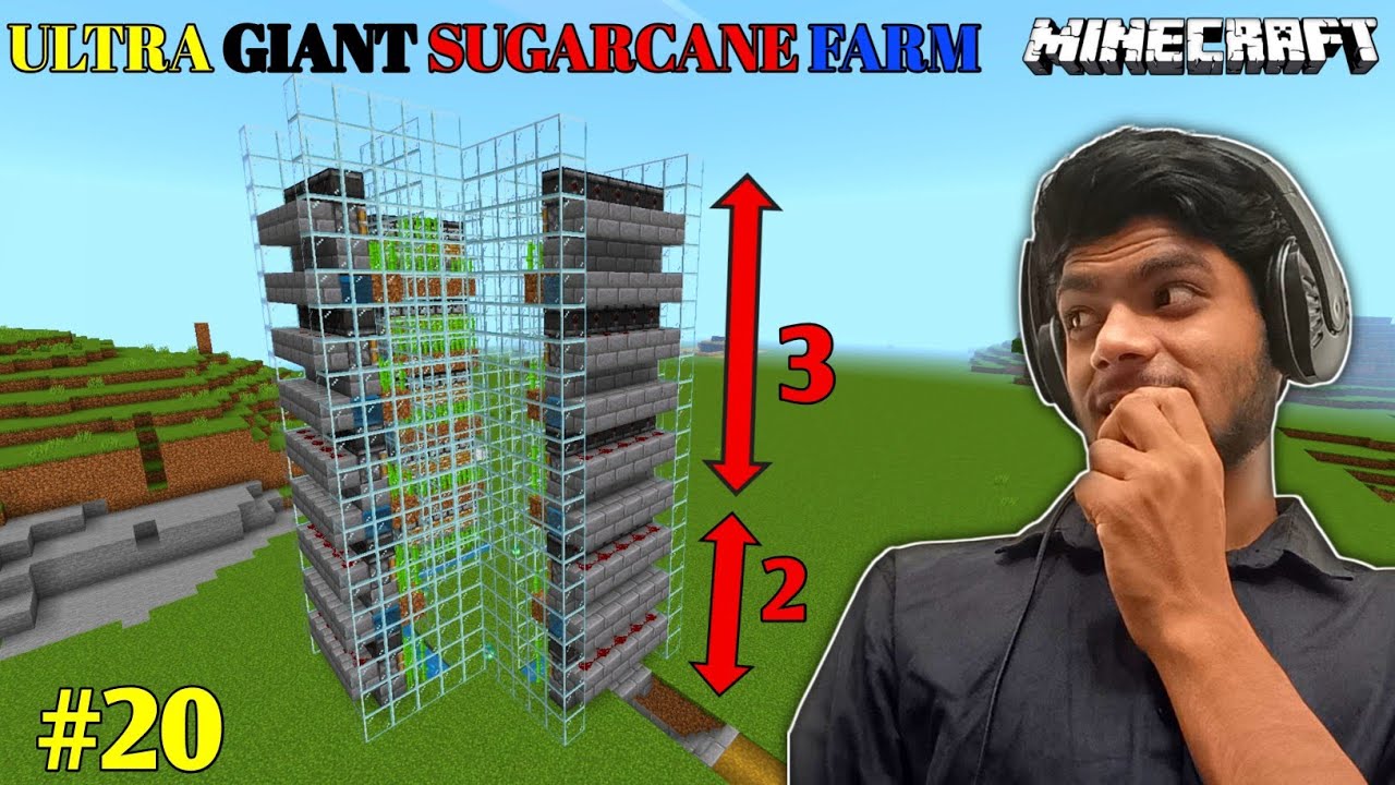 Ultra Giant Sugarcane Farm 😀!! Minecraft Survival Series Episode #20 #ligergamerr #minecraft 