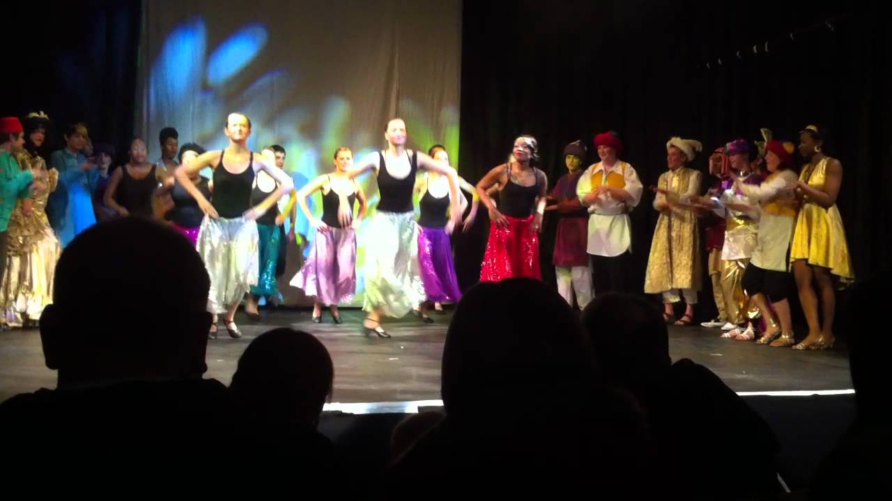 Ali BA BA and the Forty Thieves christmas play end song Sandwell College