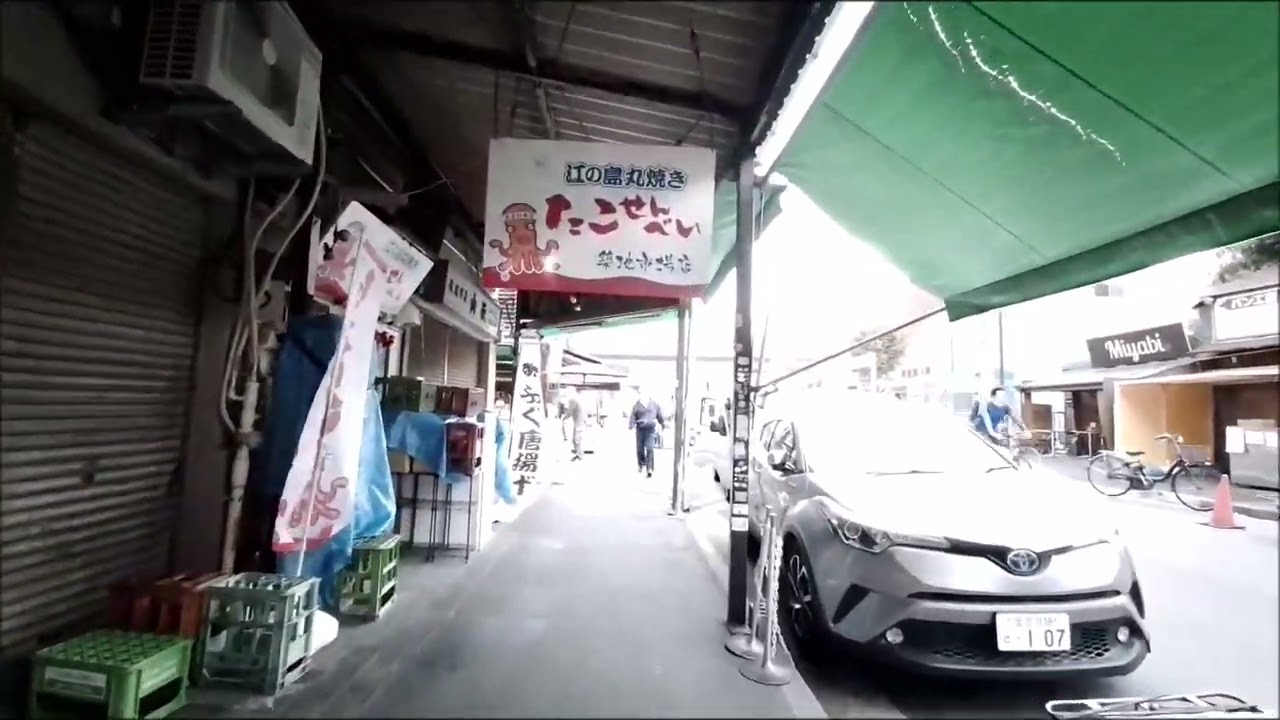 【築地場外市場】歩行動画 20201120
