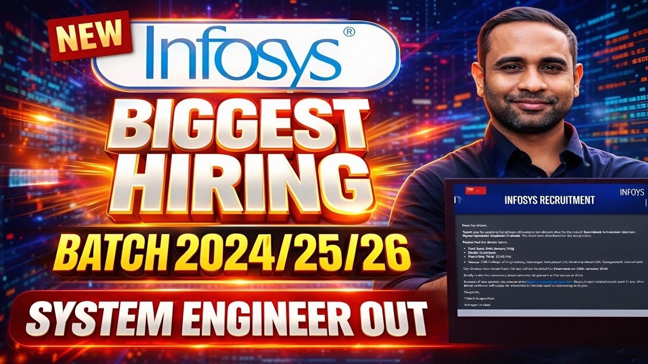 Infosys Biggest Hiring | Batch 2024/2025/2026 | Capgemini Exceller Hiring 2025