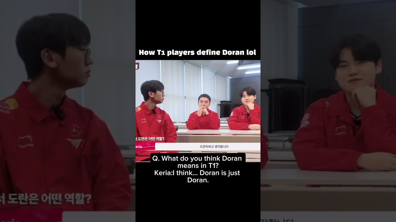 How t1 players define Doran lol