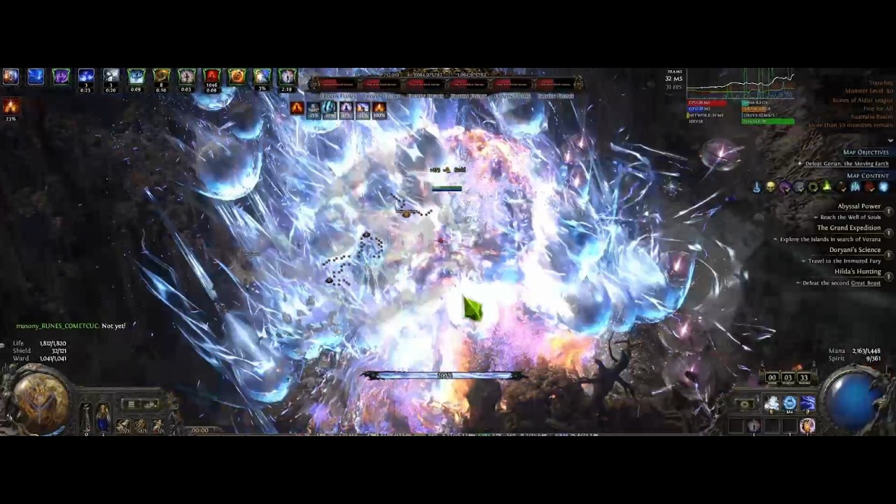 [POE2 0.5] Mana-Loop Comet Spam Stormweaver | T16 200% Delirious Breach Map Showcase