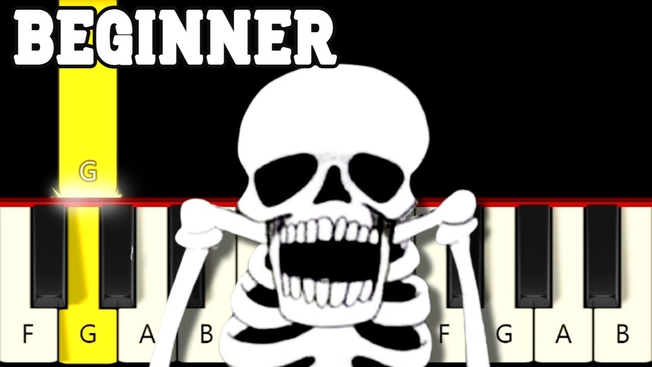 Spooky Scary Skeletons - Halloween - Very Easy and Slow Piano tutorial - Beginner