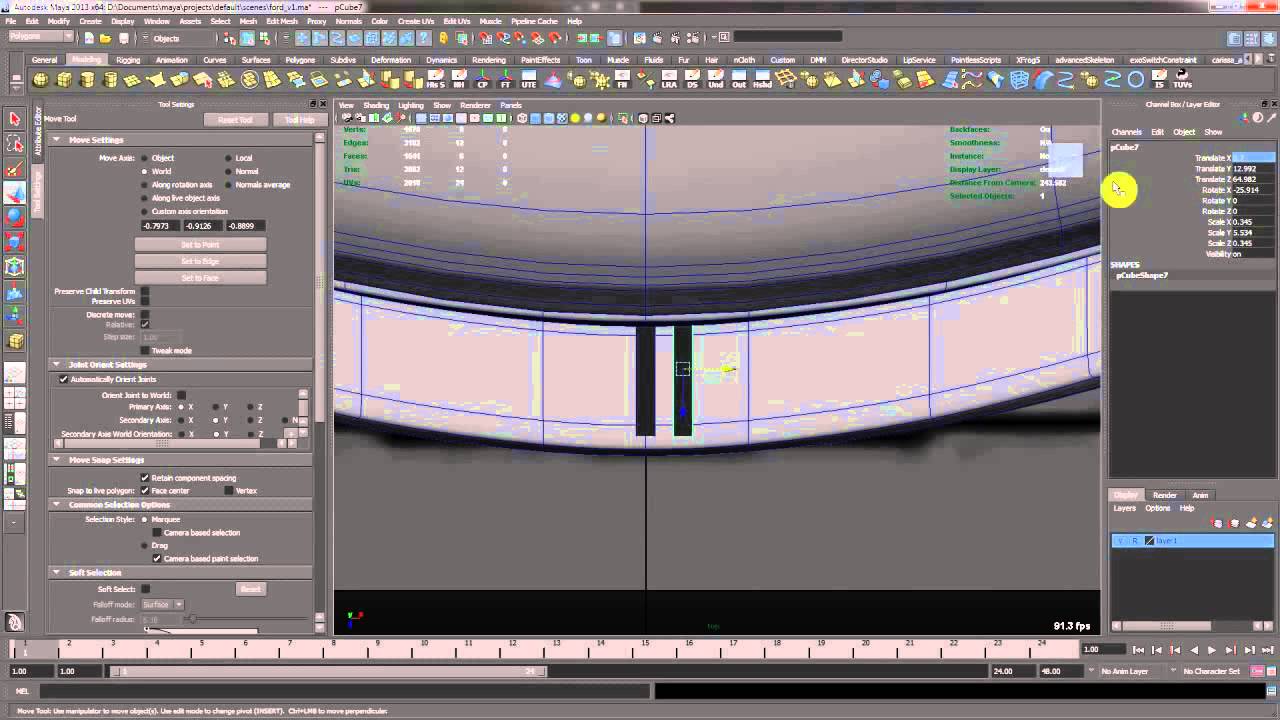 speedmodeling a car in maya