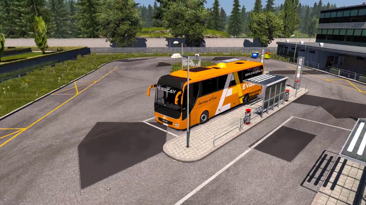 EVACAY TRAVELS Man Lion Coach Bus | skin uploaded Ets2 v1.31..