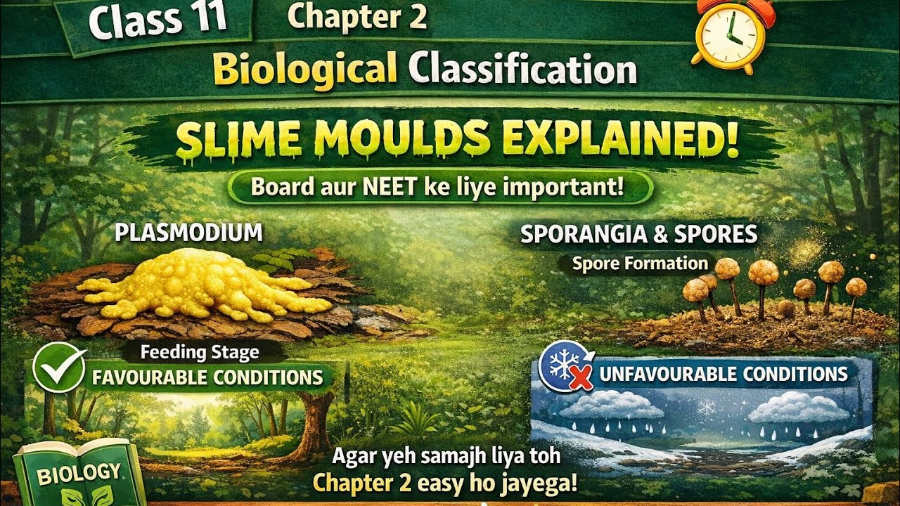 Fungus bhi nahi… Protist bhi? 🤔 Slime Moulds ka asli truth kya hai? Easy explanation, best revision 