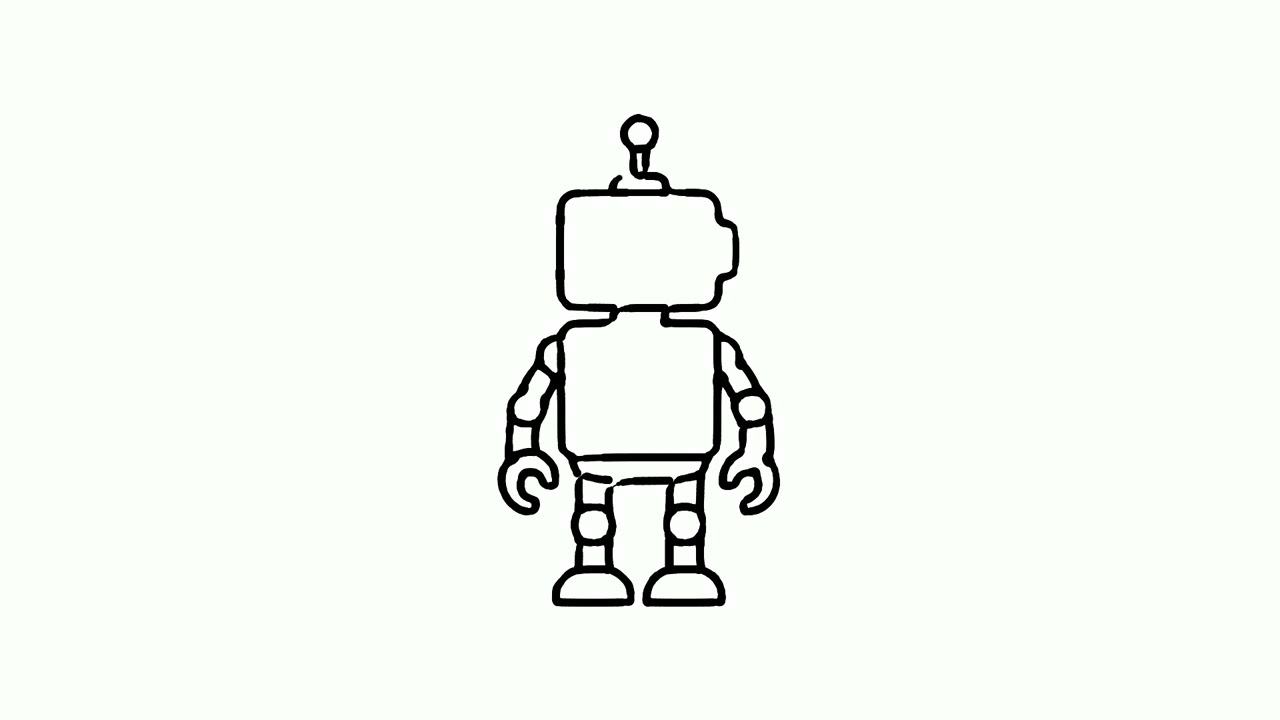 Como dibujar robot interactivo | Facil paso a paso