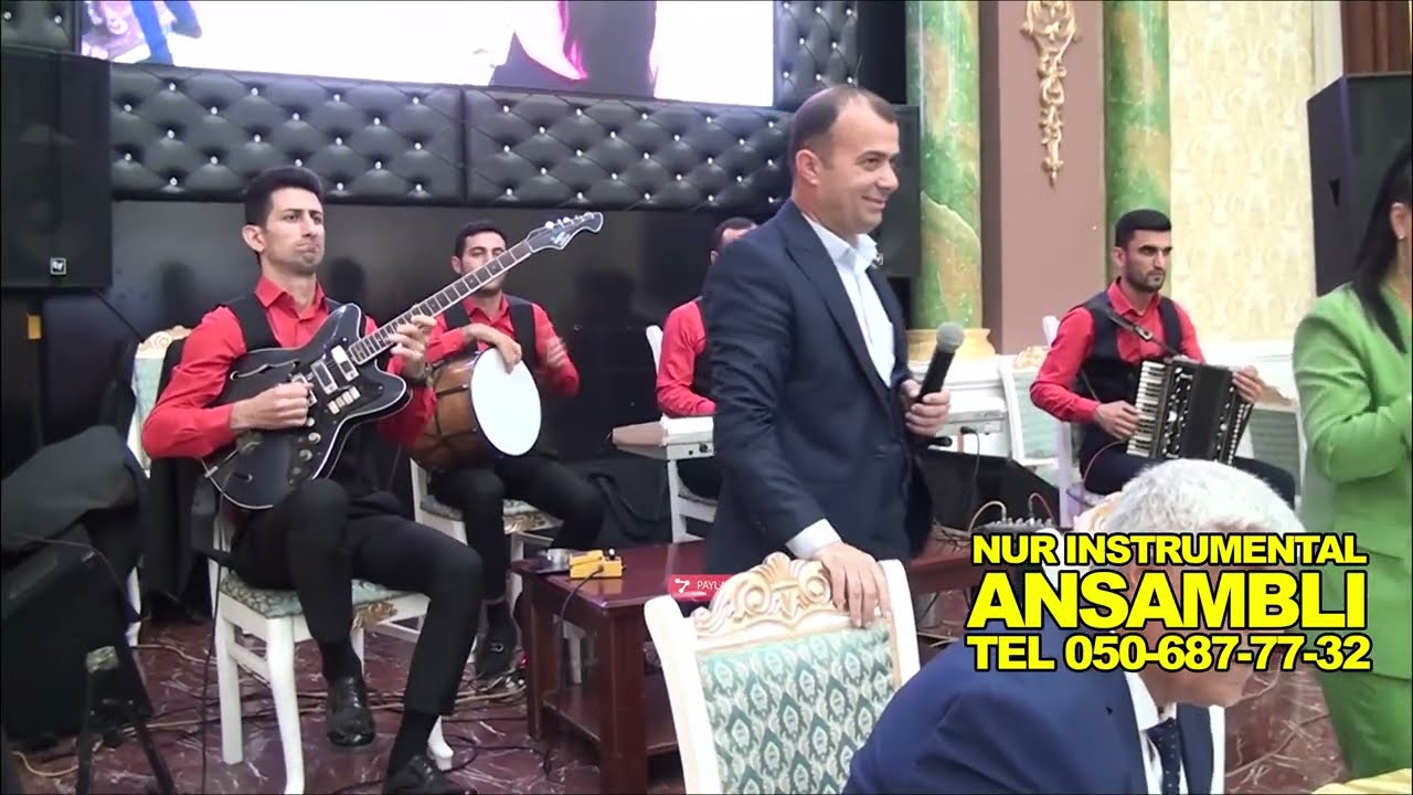 popuri toy mahnilari duet Gunel xanim ve Rauf Nagioglu / gitara Mehemmed / qarmon Perviz