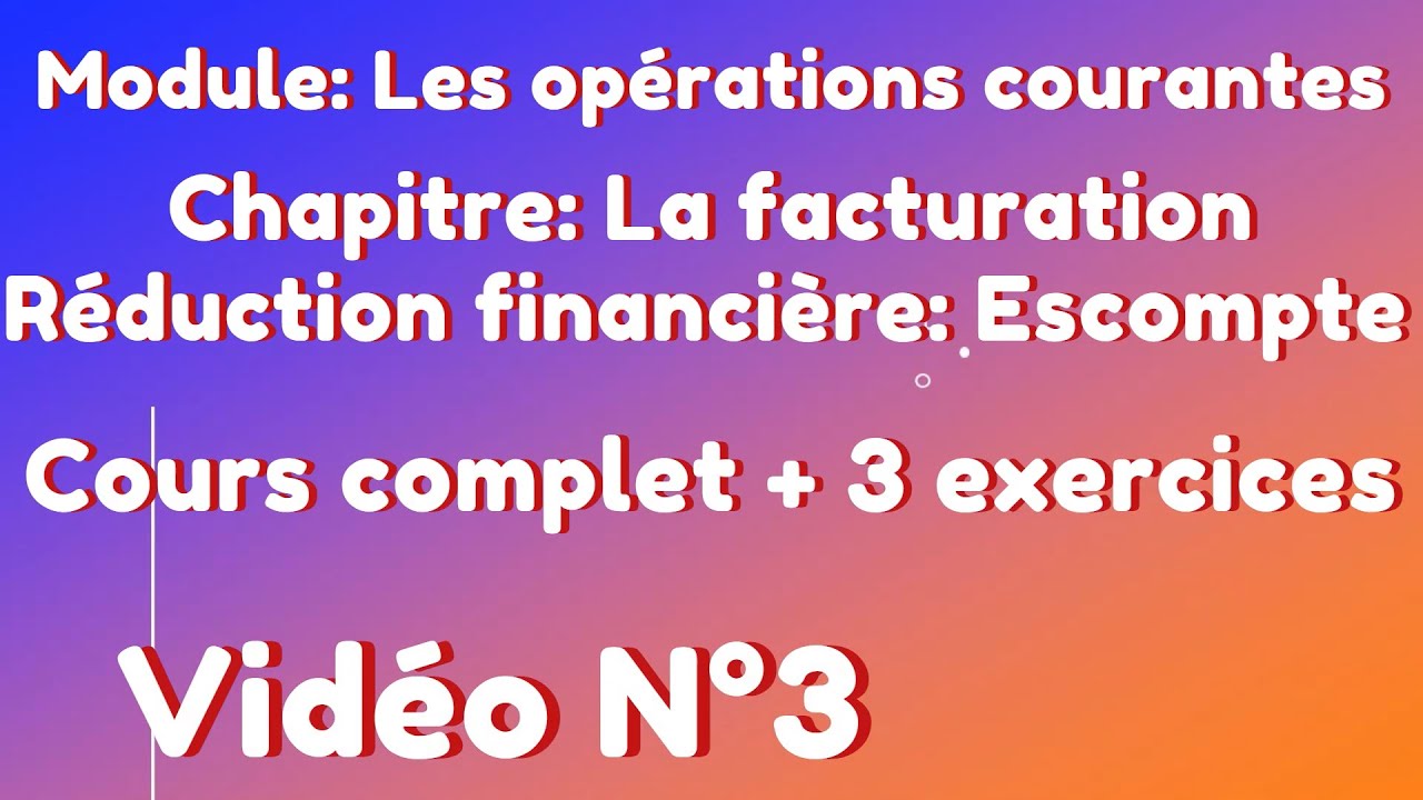 Comptabilit&eacute; g&eacute;n&eacute;rale  r&eacute;duction financi&egrave;re 