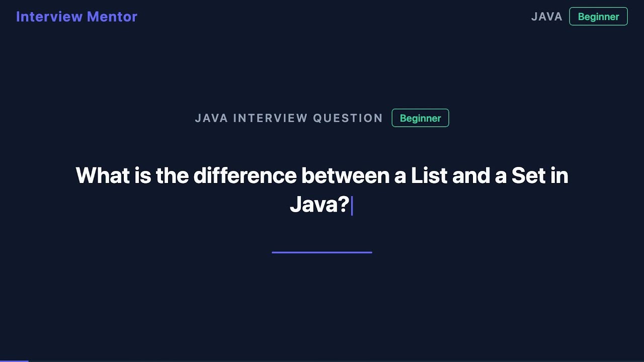 Java List vs Set: When to Use Each | Interview Question
