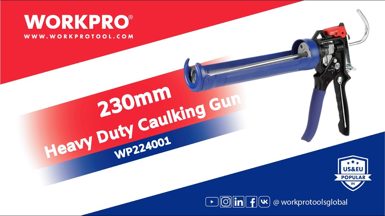 WORKPRO Caulking Gun | Heavy Duty & Easy to Pull In-Out | High Flow Rates