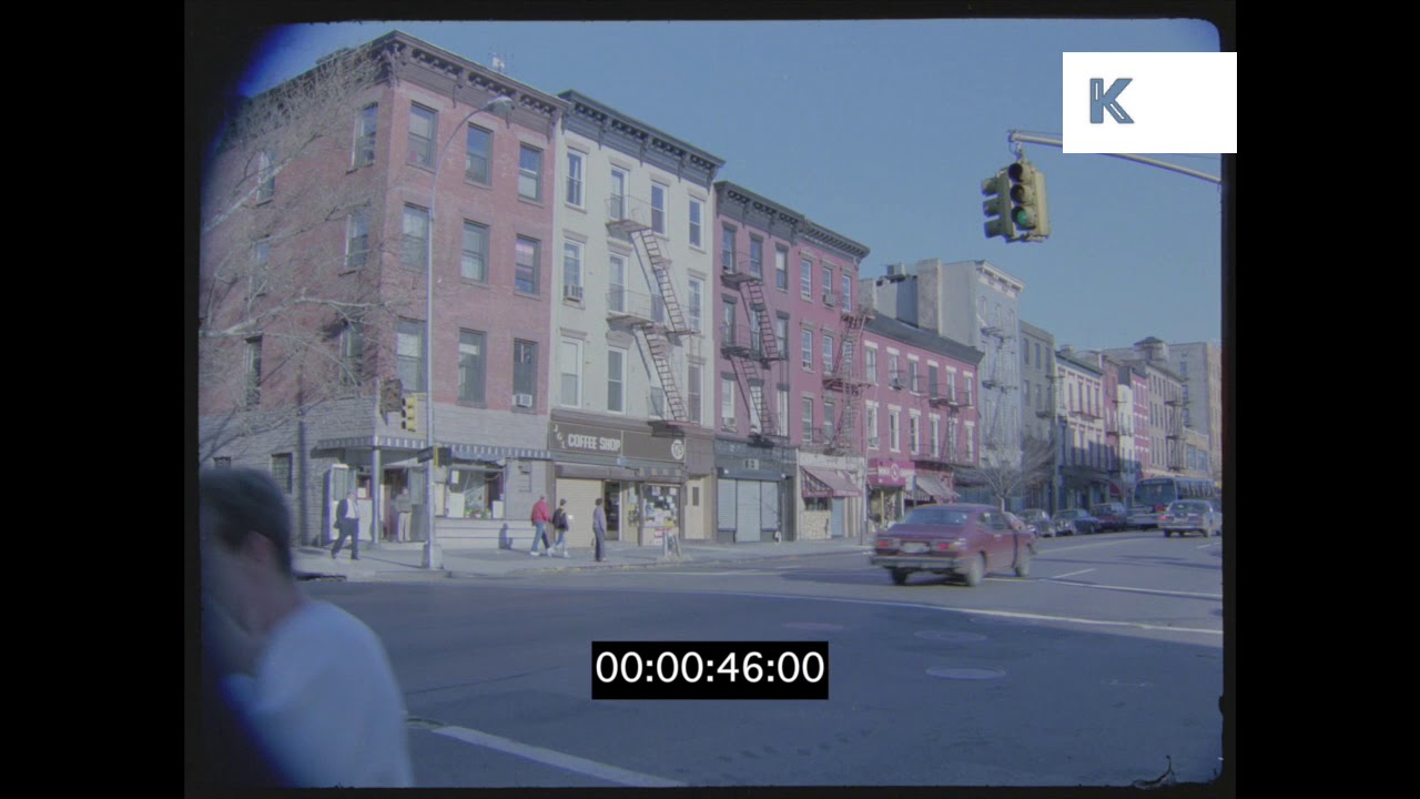 Atlantic Avenue in Brooklyn, 1980s New York, HD from 35mm