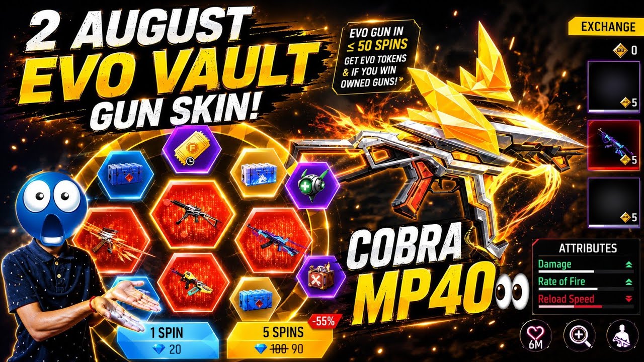 Next Evo Vault Event | August Evo Vault 2026 | New Evo Vault Event Free Fire | Free Fire New Event 