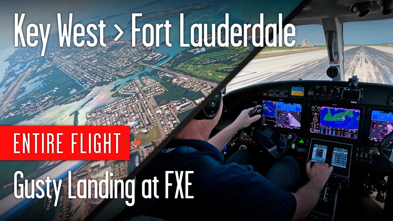 Key West to Fort Lauderdale in a CJ3+ (Entire Flight)