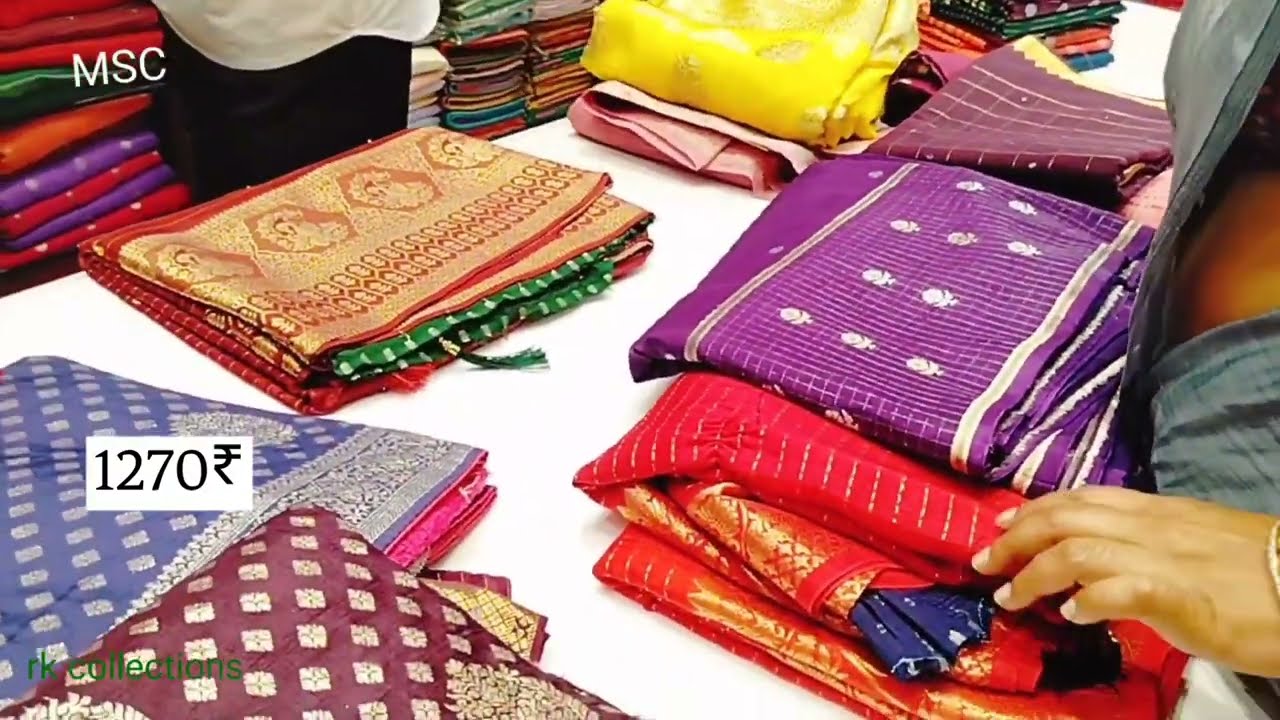 @#RKCollections lo 1270₹ ki అదిరిపోయే Fancy Party wear Sarees #rkcollections #madhavisomacreations