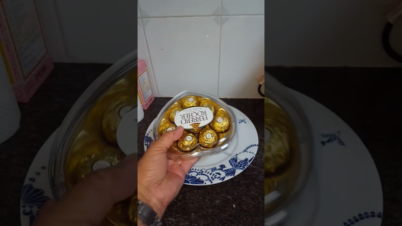 unboxing heart shape ferrero chocolate satisfying asmr sounds #shorts