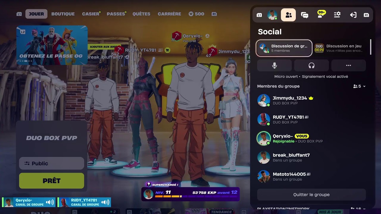 Live FR fornite venez joué avec moi je suis sur se compte officiel