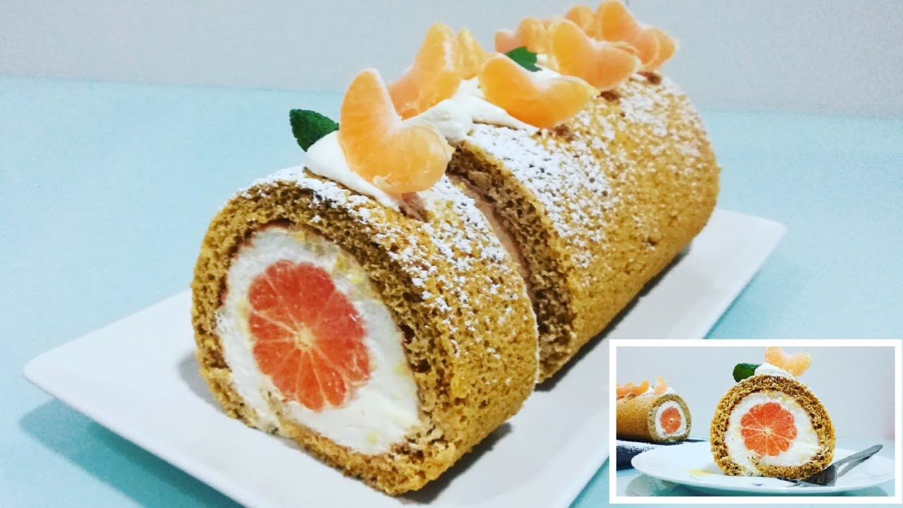 Rulada Cu Mandarine Reteta Usoara | Brazo De Gitano Con Mandarinas | BUCATARESTE CU RODICA
