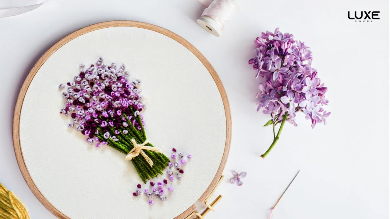 Hand Embroidered FLOWER Bouquet 💐| #diy #handembroidery #tutorial   #handmade #embroidery