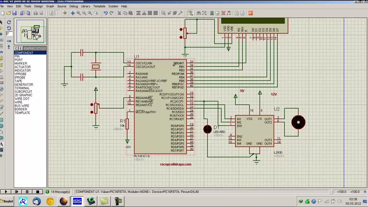 Pic programlama ders 12 pwm ile dc motor hız kontrolu   YouTube