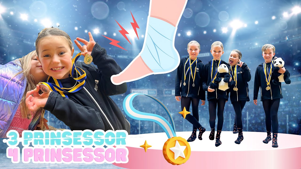Gymnastiktävling, 2 medaljer och en stukad fot🏅🦶🏼 - 3prinsessor VLOGG