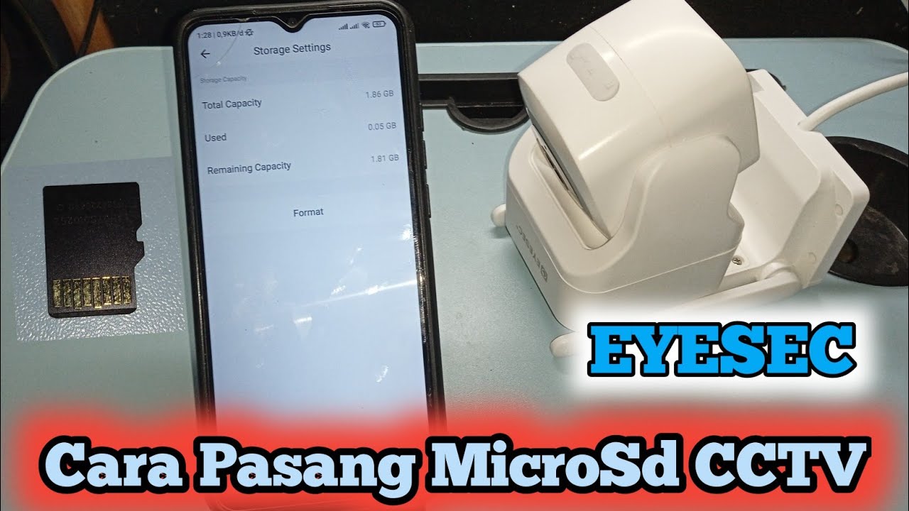 Cara pasang micro sd cctv eyesec