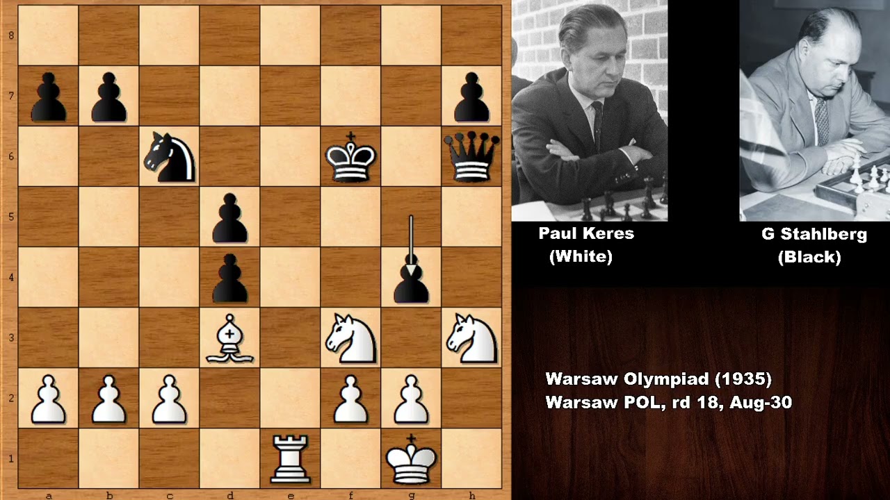 Пауль Керес против Гидеона Штальберга - Варшавская Олимпиада (1935)