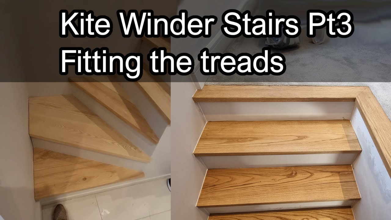 Kite winder stair build Pt3 - Fitting stained Ash treads, HiKOKI M3612DA cordless Router