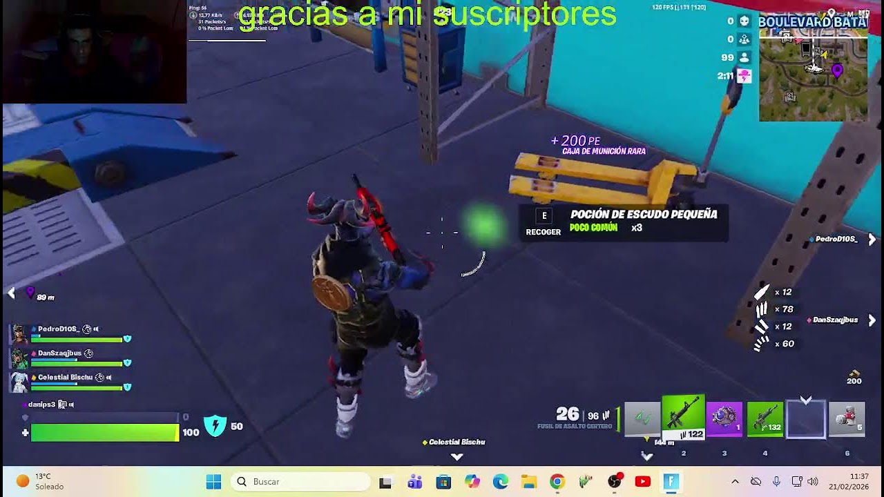 especial 8.100 suscriptores fortnite live