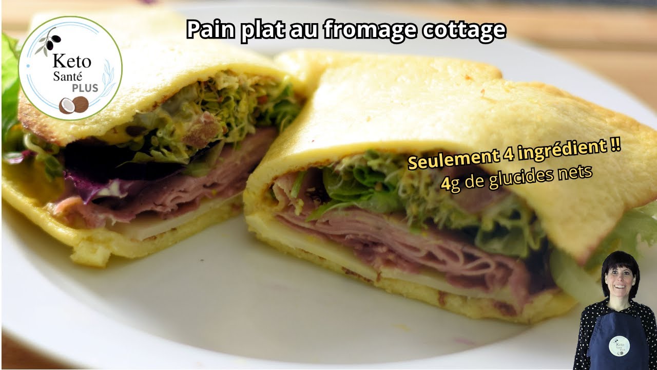 Pain plat au fromage cottage keto / cétogène / sans gluten