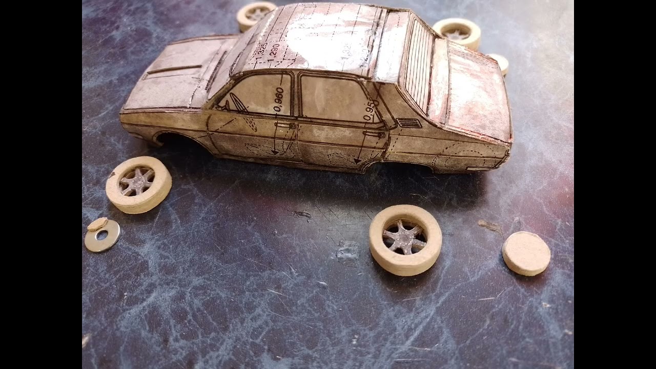 Cómo hacer un Renault 12 con carton/how to make/Papercraft #autos #carboard #renault #diy #diycraft