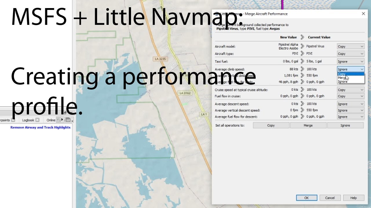 Creating an aircraft performance profile in littlenavmap and MSFS