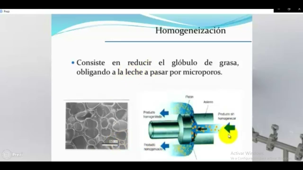 Higienizacion de la leche. Homogeneizacion definitivo