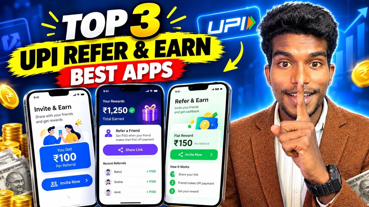 3 Best Refer & Earn Apps | New UPI Referral And Earn Apps 2026 | Latest Earning Apps