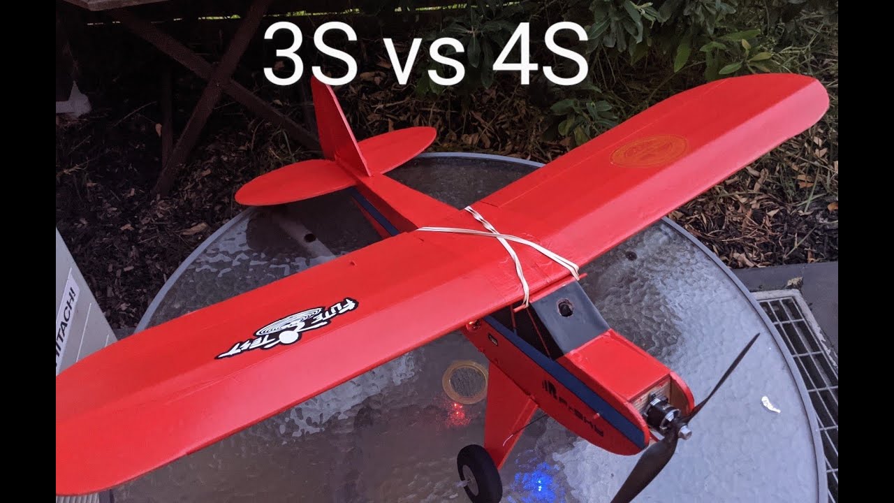 3S vs 4S Battery - Flite Test Simple Cub