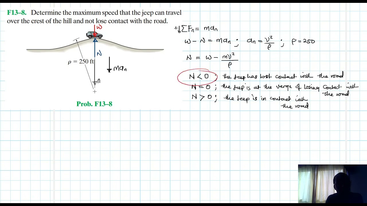 F13–8 Kinetics of a Particle: Force and Acceleration (Chapter 13: Hibbeler Dynamics) Benam Academy