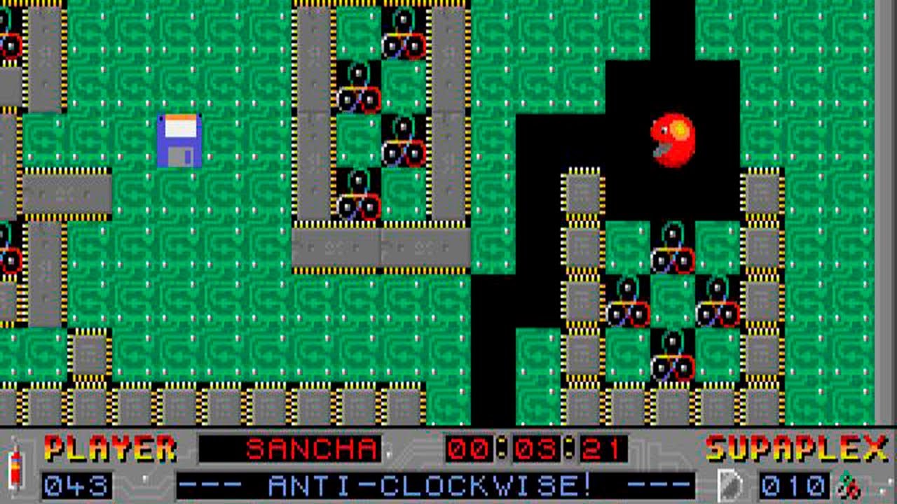Supaplex (WITH COMMENTS): Level 43 - Anti-Clockwise!
