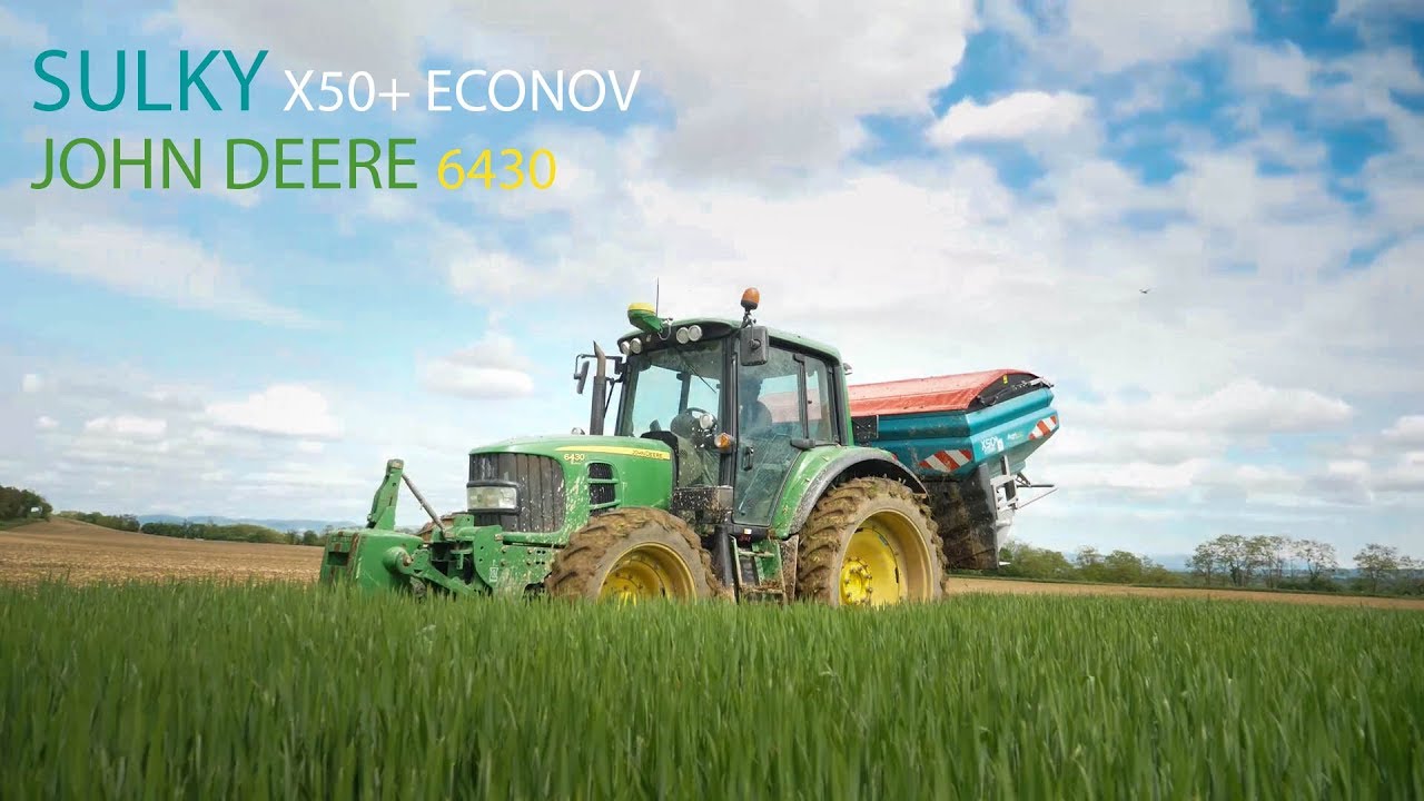🇫🇷 Nouveau SULKY X50+ ECONOV | Épandage d'engrais en 36m! | JOHN DEERE 6430 | SARL Bernin