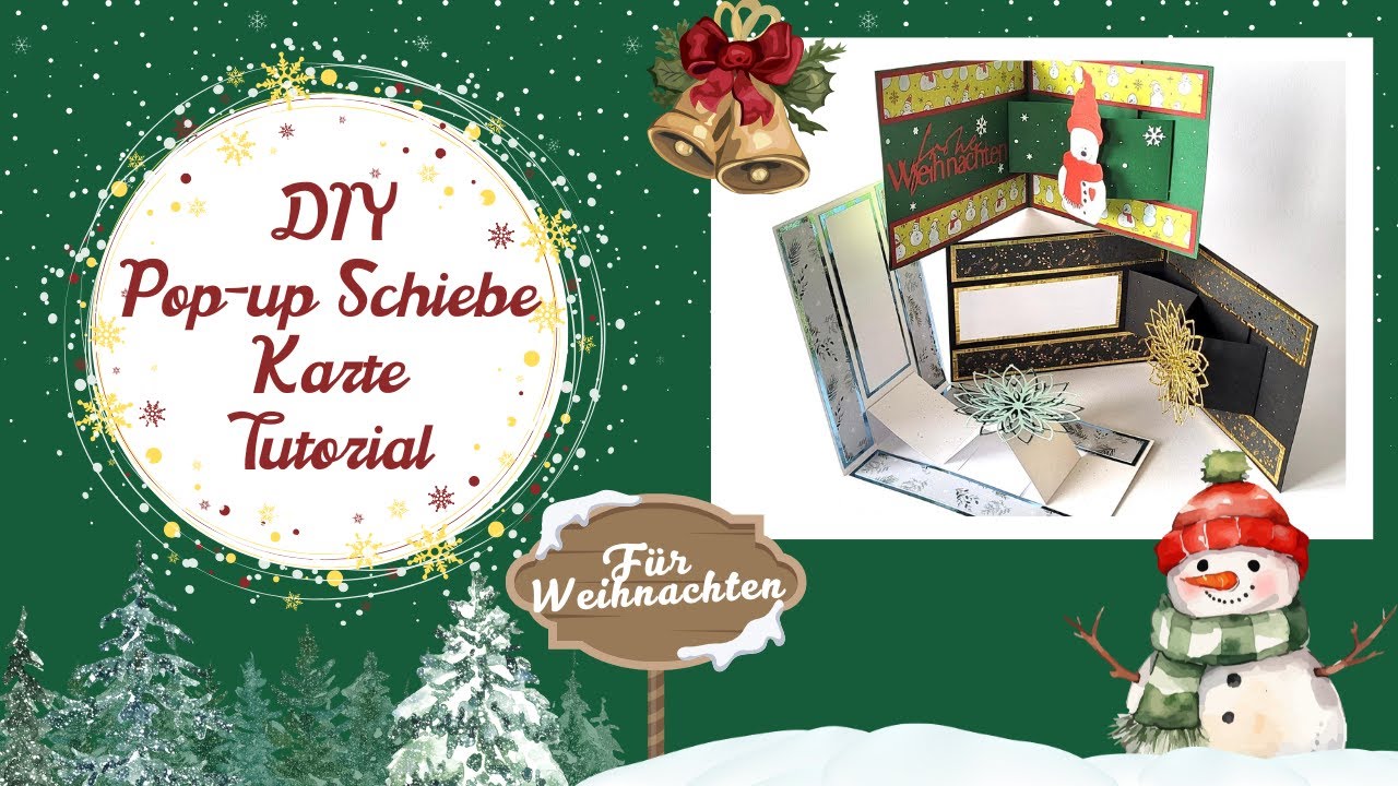 Karten basteln – DIY – Pop-up Schiebe Karte für Weihnachten – für Anfänger - Tutorial
