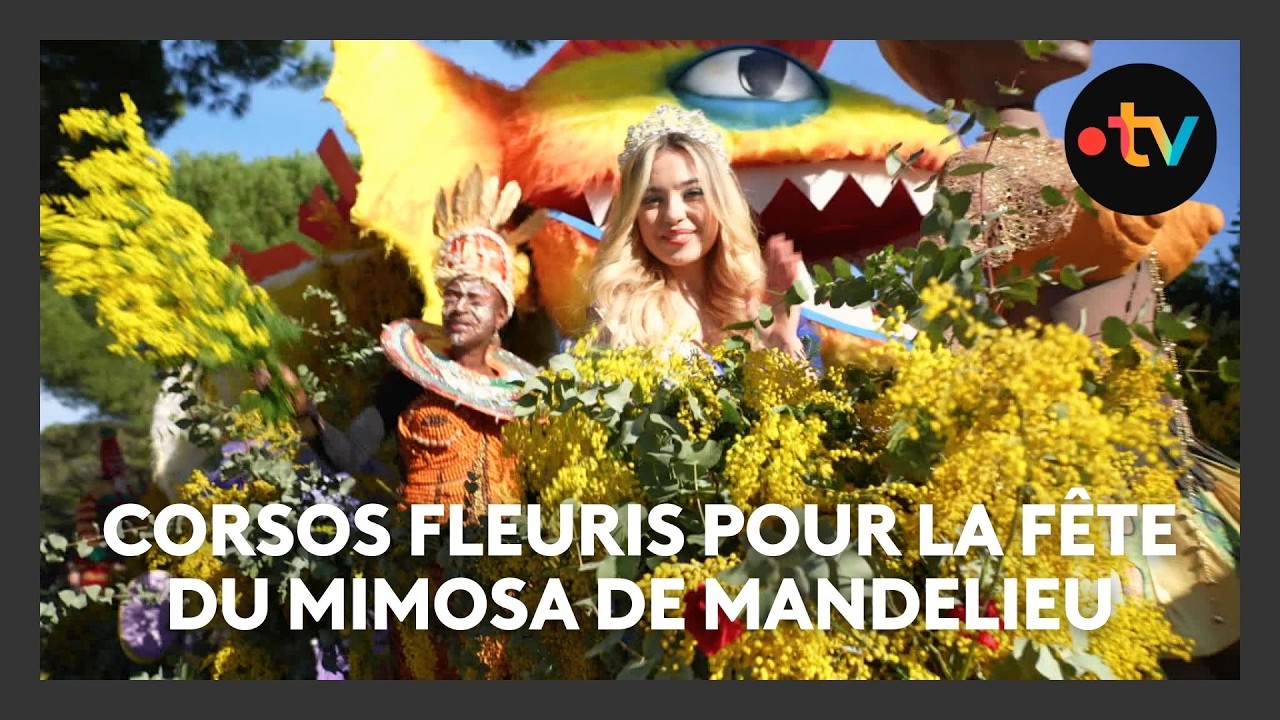 La Fête du mimosa célèbre les carnavals du monde avec 12 chars fleuris