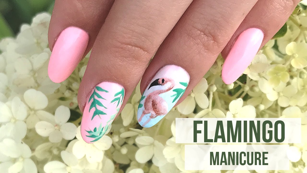 Flamingo Manicure | Flaming Malowany Na Paznokciach | Indigo Arte Brillante Nail Art DIY Tutorial
