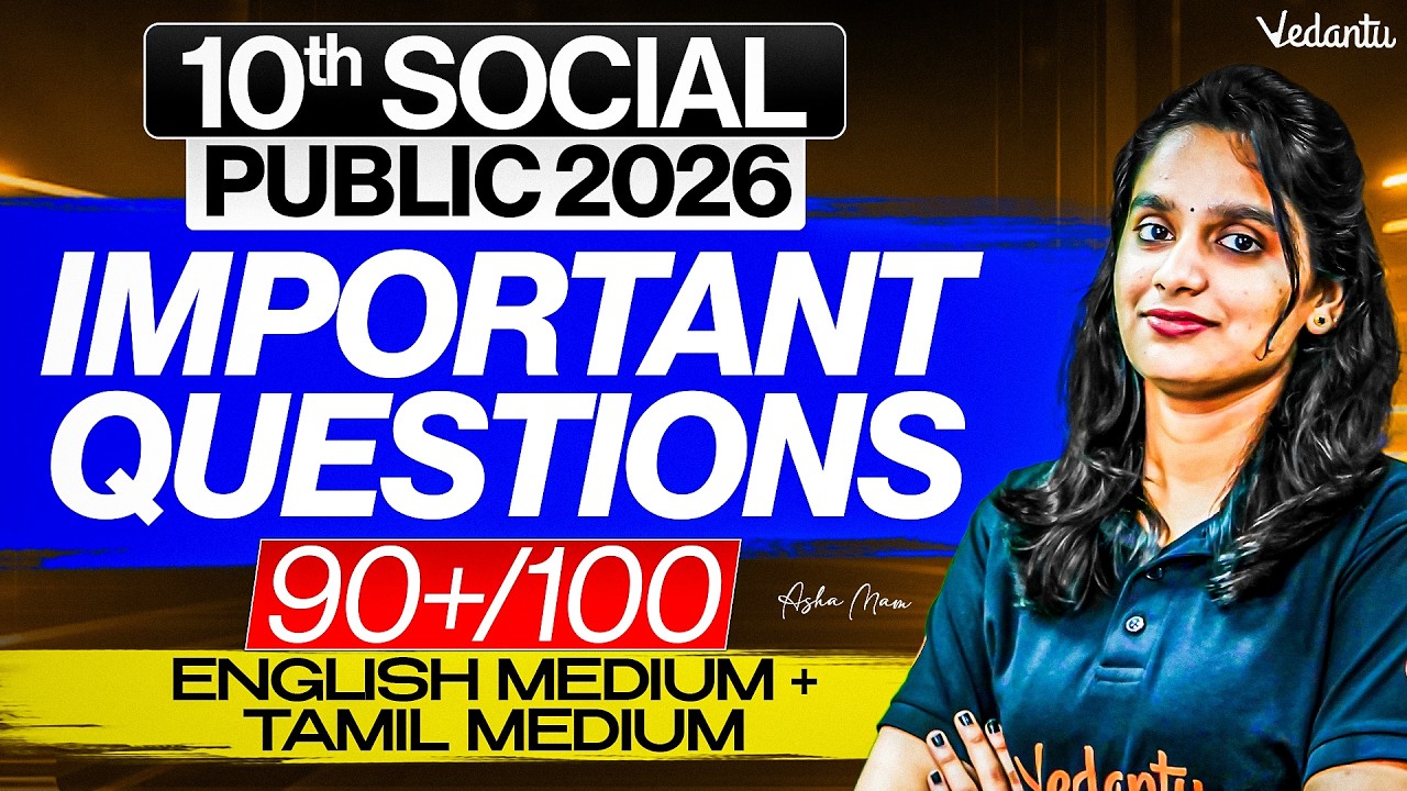10th Social | Important Questions | Score 90+/100 | Public Exam 2026 | Asha Ma'am